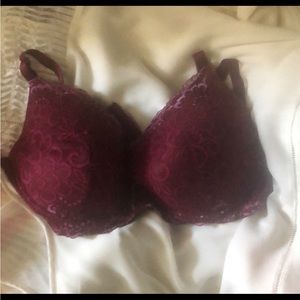 Maroon underwire bra